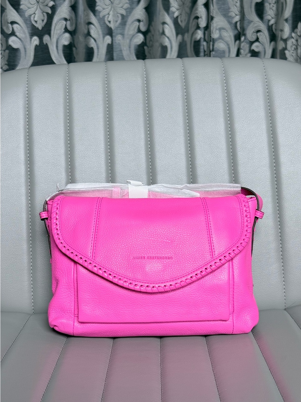 Aimee Kestenberg All For Love Hot Pink Bag Purse Handbag Leather